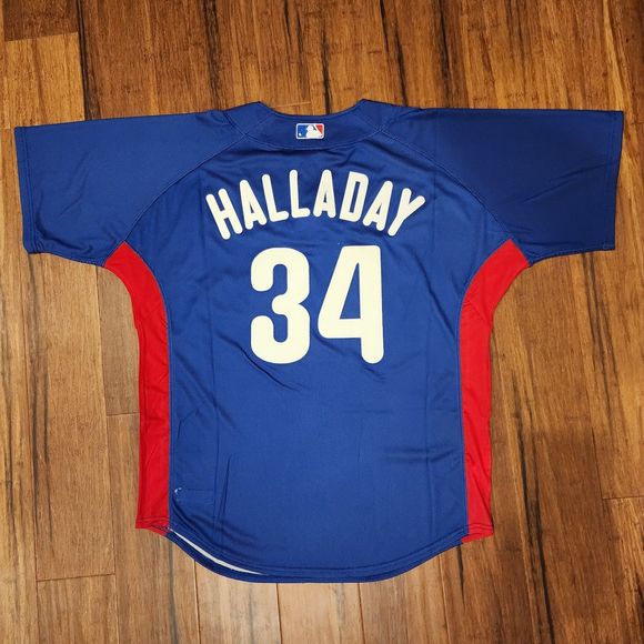 Mitchell & Ness Authentic Roy Halladay Philadelphia Phillies 2010 BP Jersey L - Picture 3 of 10